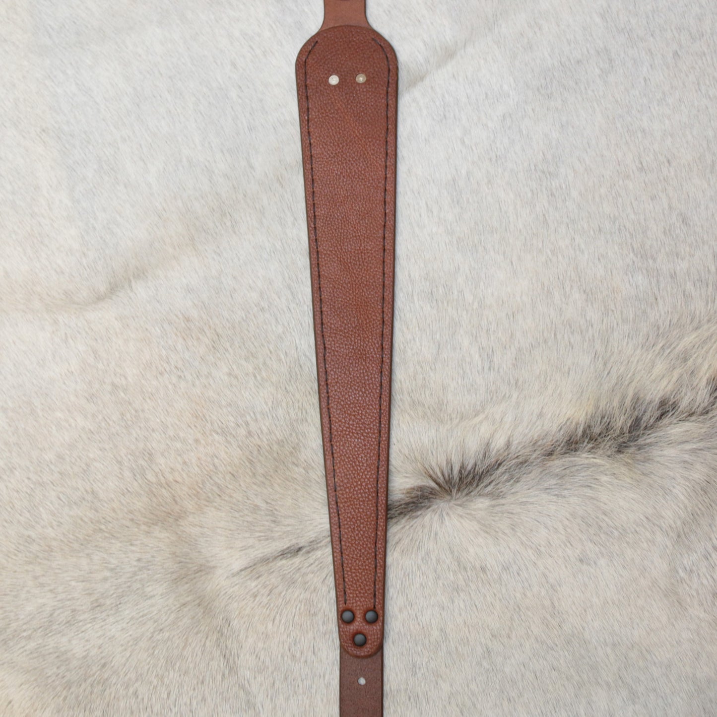 Brown Buffalo Leather Cobra Style Gun Sling with Whitetail Deer Medallion