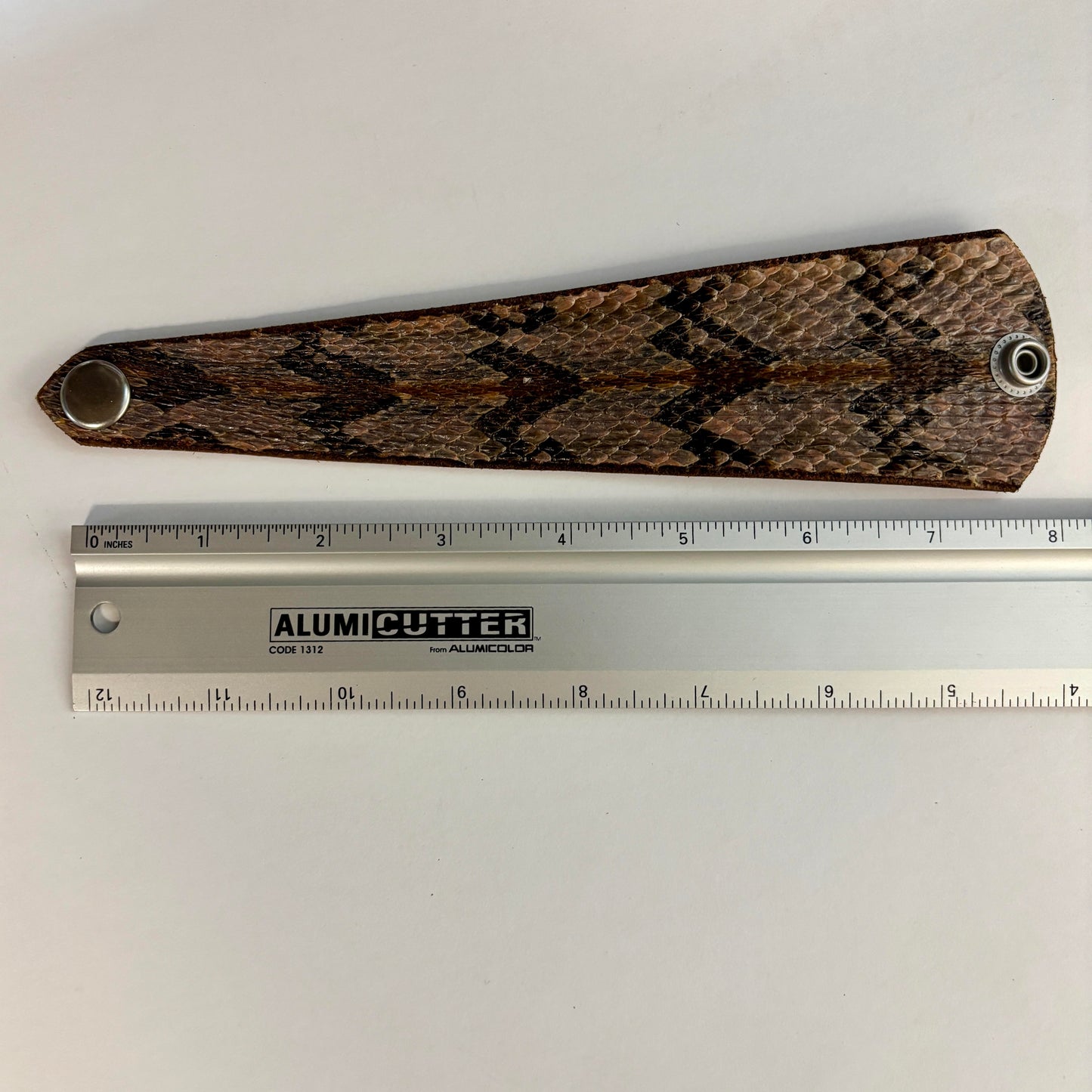 Rattlesnake Leather Cuff Bracelet