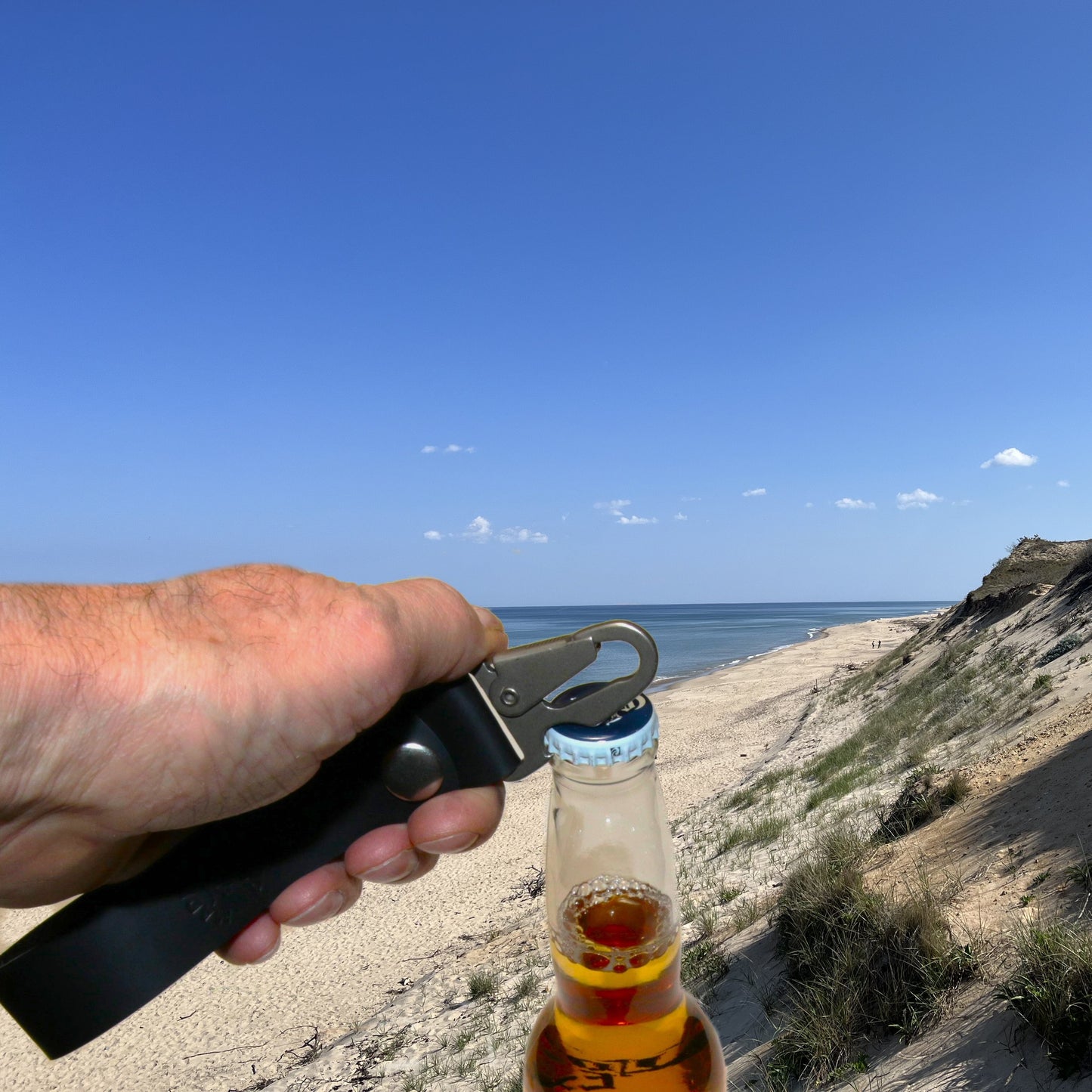 Leather Key Fob with Bottle Opener