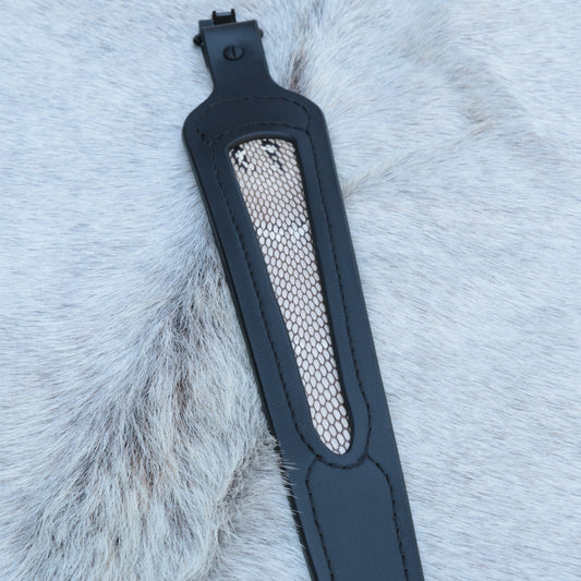 Black Cobra Sling with Inlaid Snakeskin