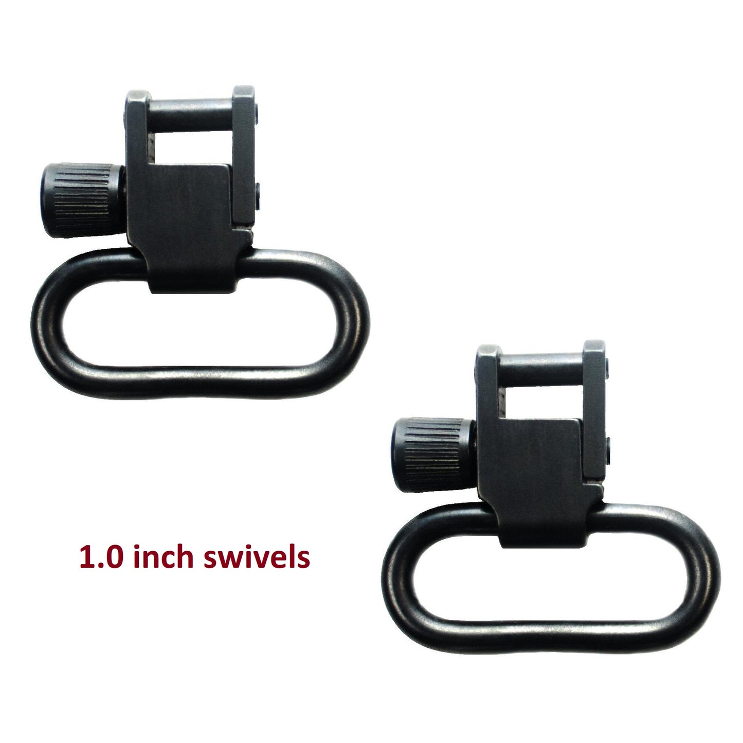 Stainless Steel Black Sling Swivels- 1.0 and 1.25 Inch Available