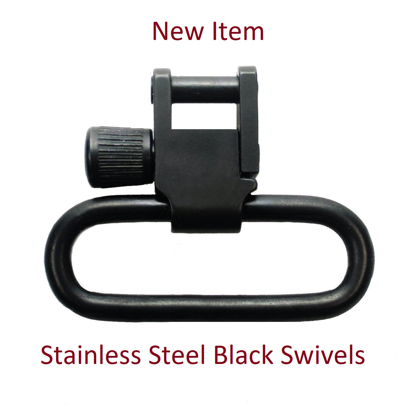 Stainless Steel Black Sling Swivels- 1.0 and 1.25 Inch Available